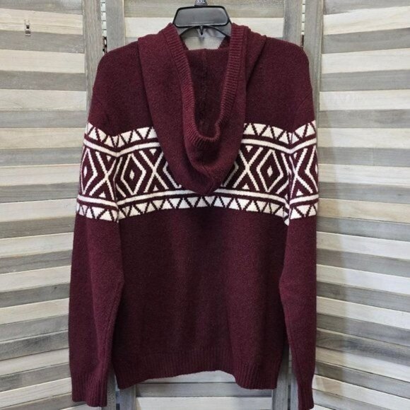 Hooded Jacquard Pullover Sweater | Goodfellow & Co | Medium - Picture 6 of 10